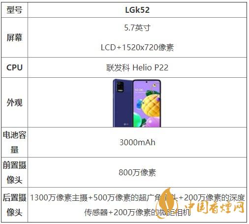 LGk52参数配置-LGk52参数配置详情